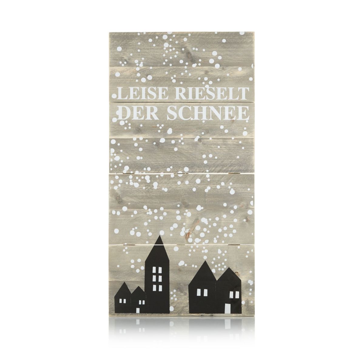 Bild Leise rieselt der Schnee, Lattenoptik, Kiefer massiv ...